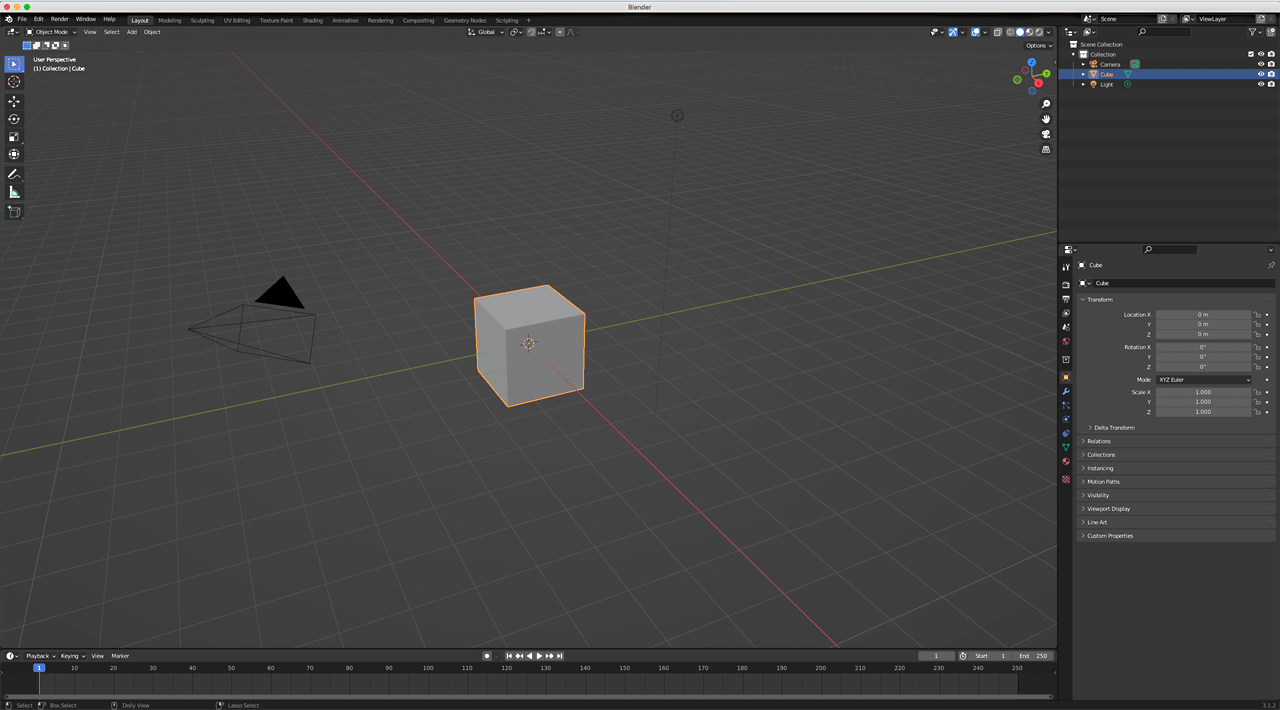 Blender interface