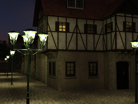 Street lights 05 at night fall